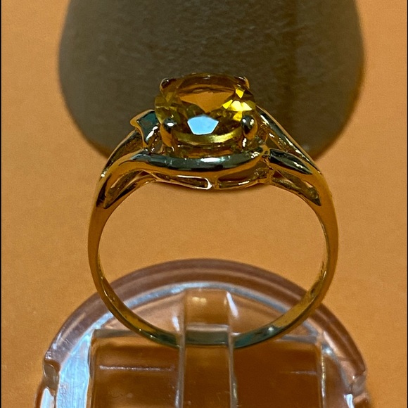 $999 Solid 14k Citrine RingSize 6.75 - Picture 5 of 8